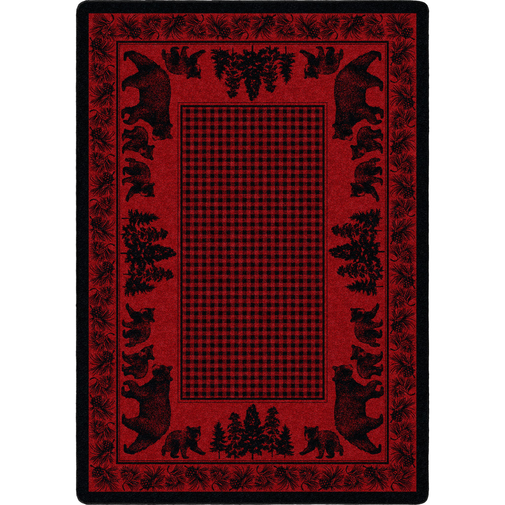 Bear Family - Red American Dakota Rugs