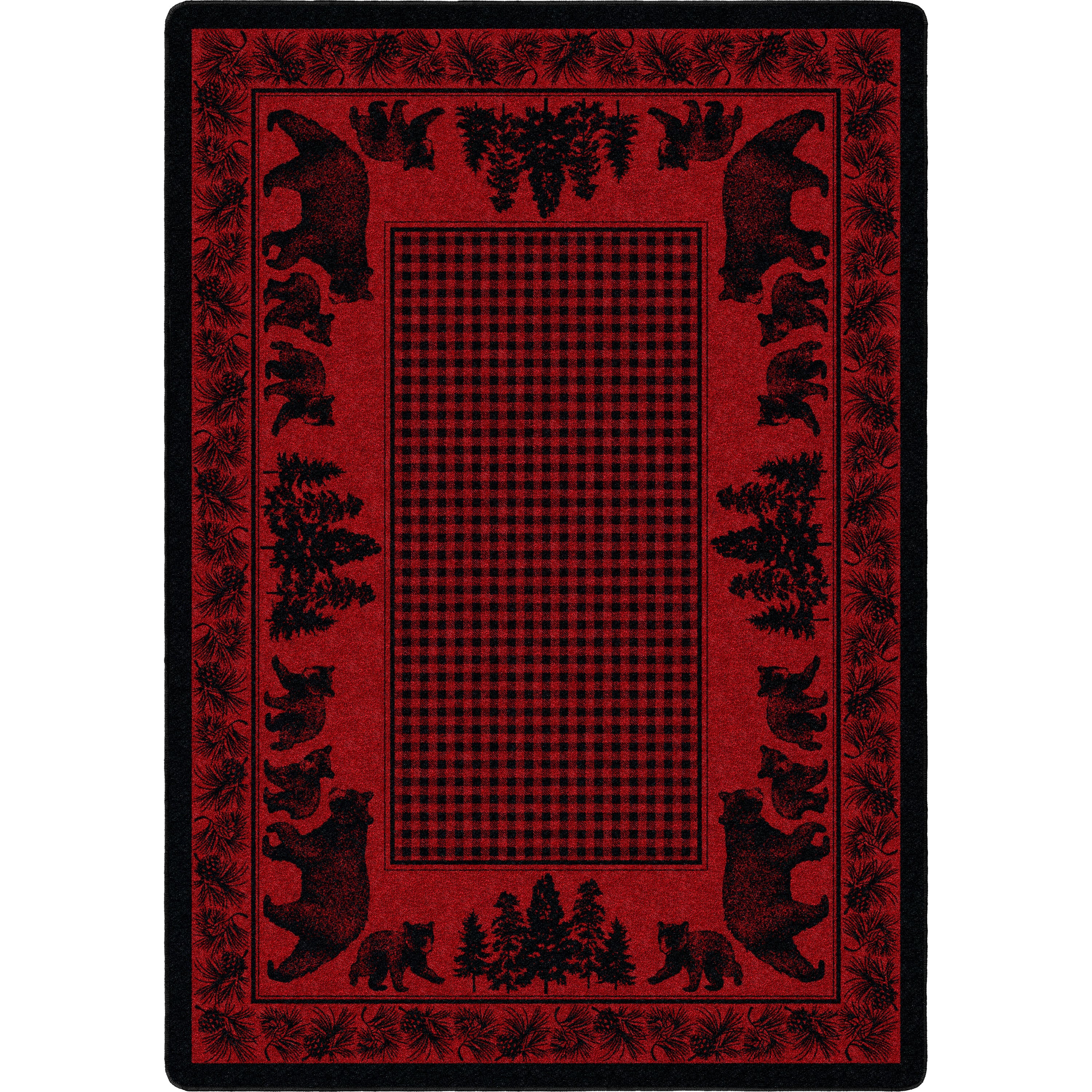 Bear Family - Red American Dakota Rugs