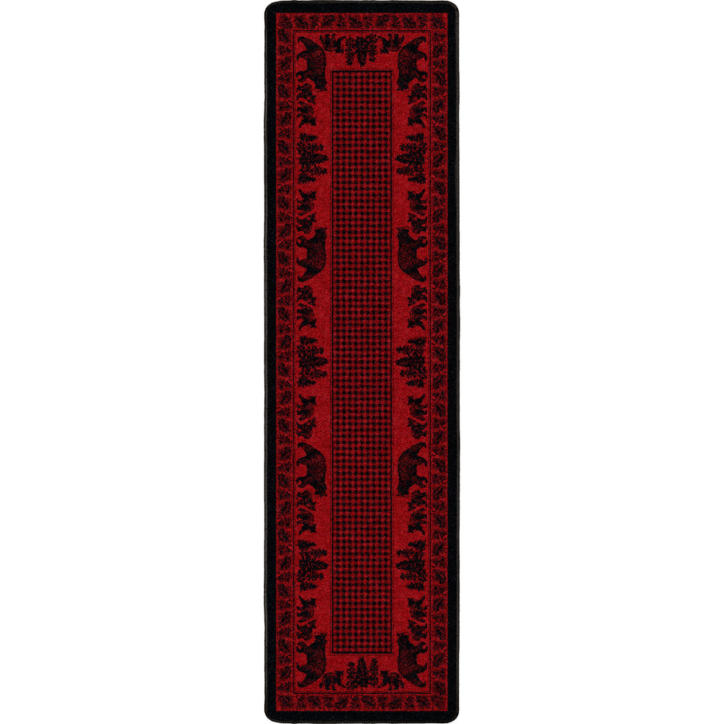 Bear Family - Red American Dakota Rugs