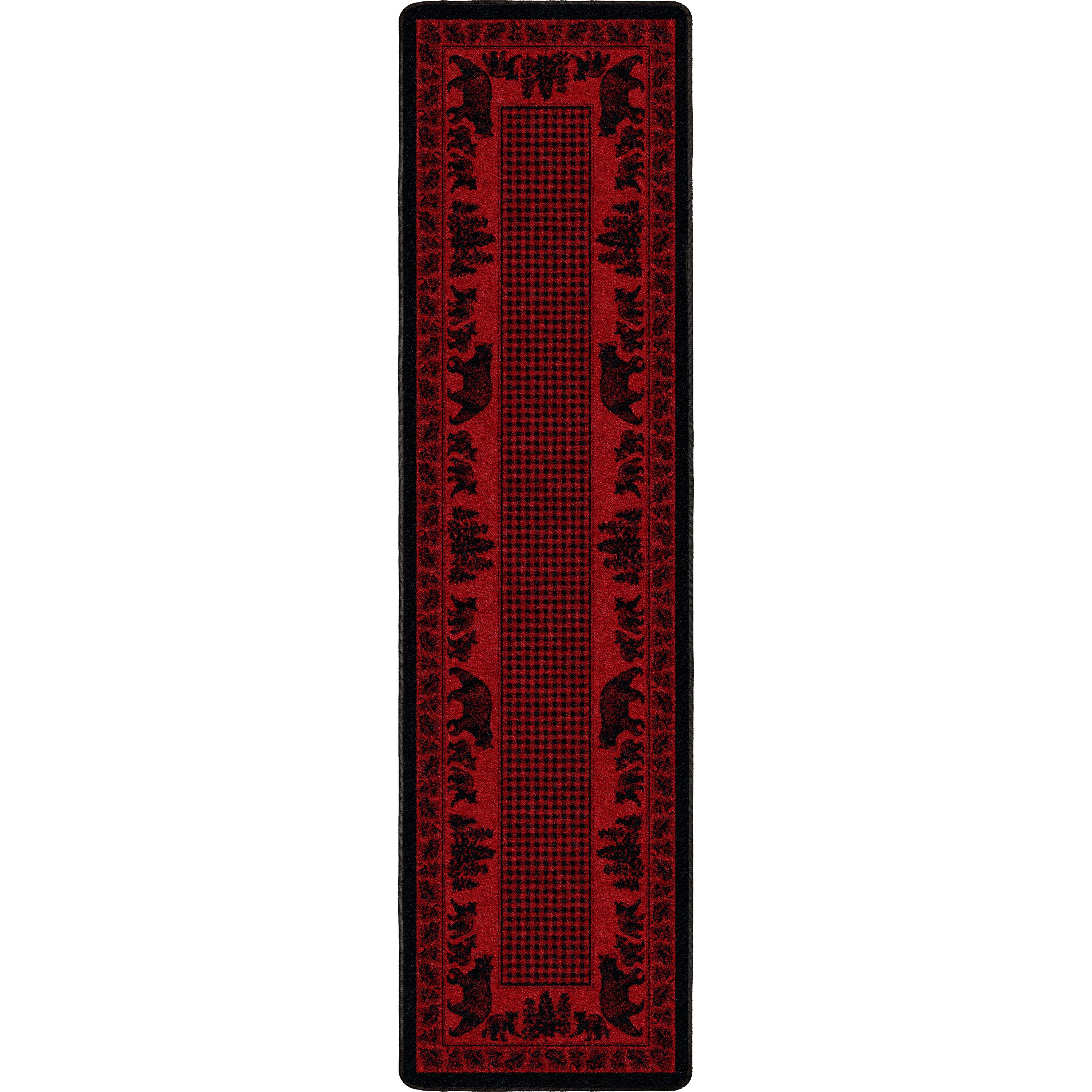 Bear Family - Red American Dakota Rugs