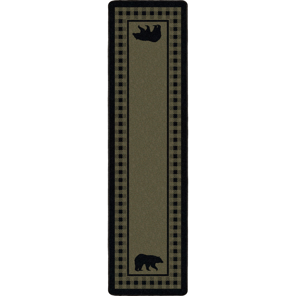 Bear Refuge - Green American Dakota Rugs