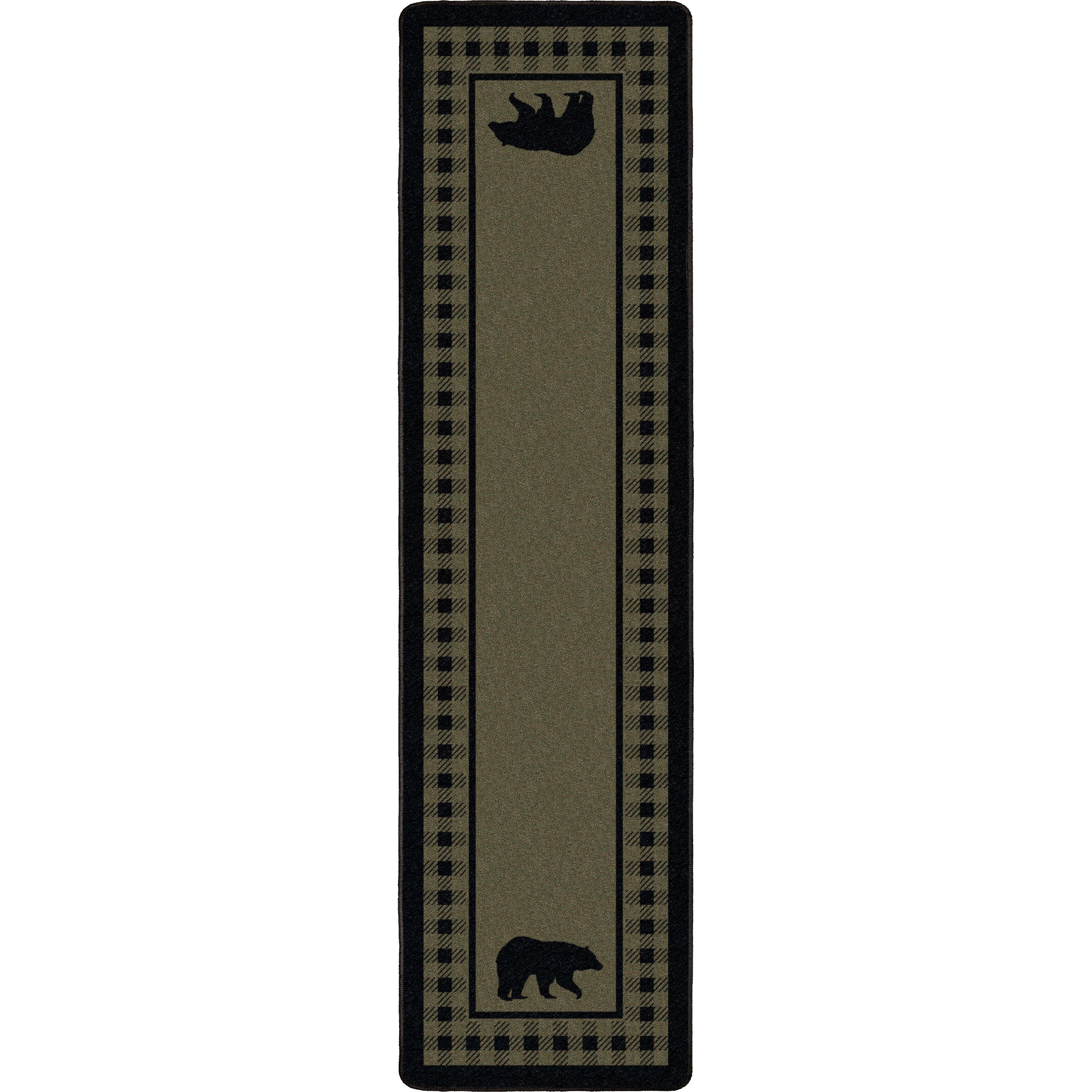 Bear Refuge - Green American Dakota Rugs