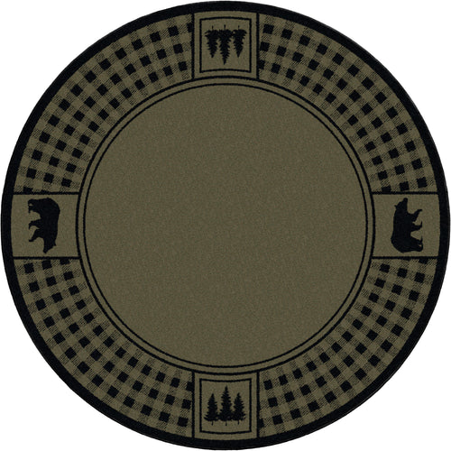 Bear Refuge - Green American Dakota Rugs