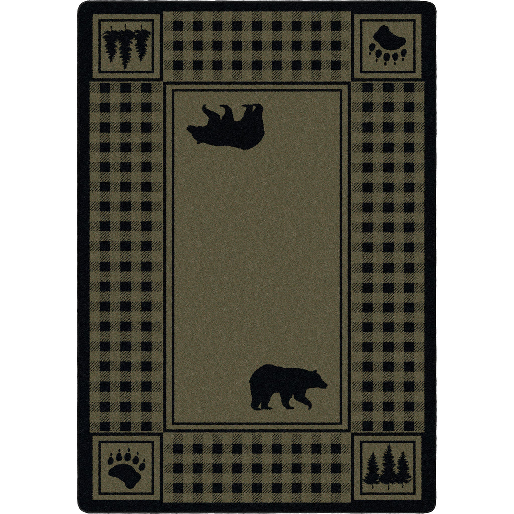 Bear Refuge - Green American Dakota Rugs