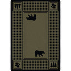 Bear Refuge - Green American Dakota Rugs