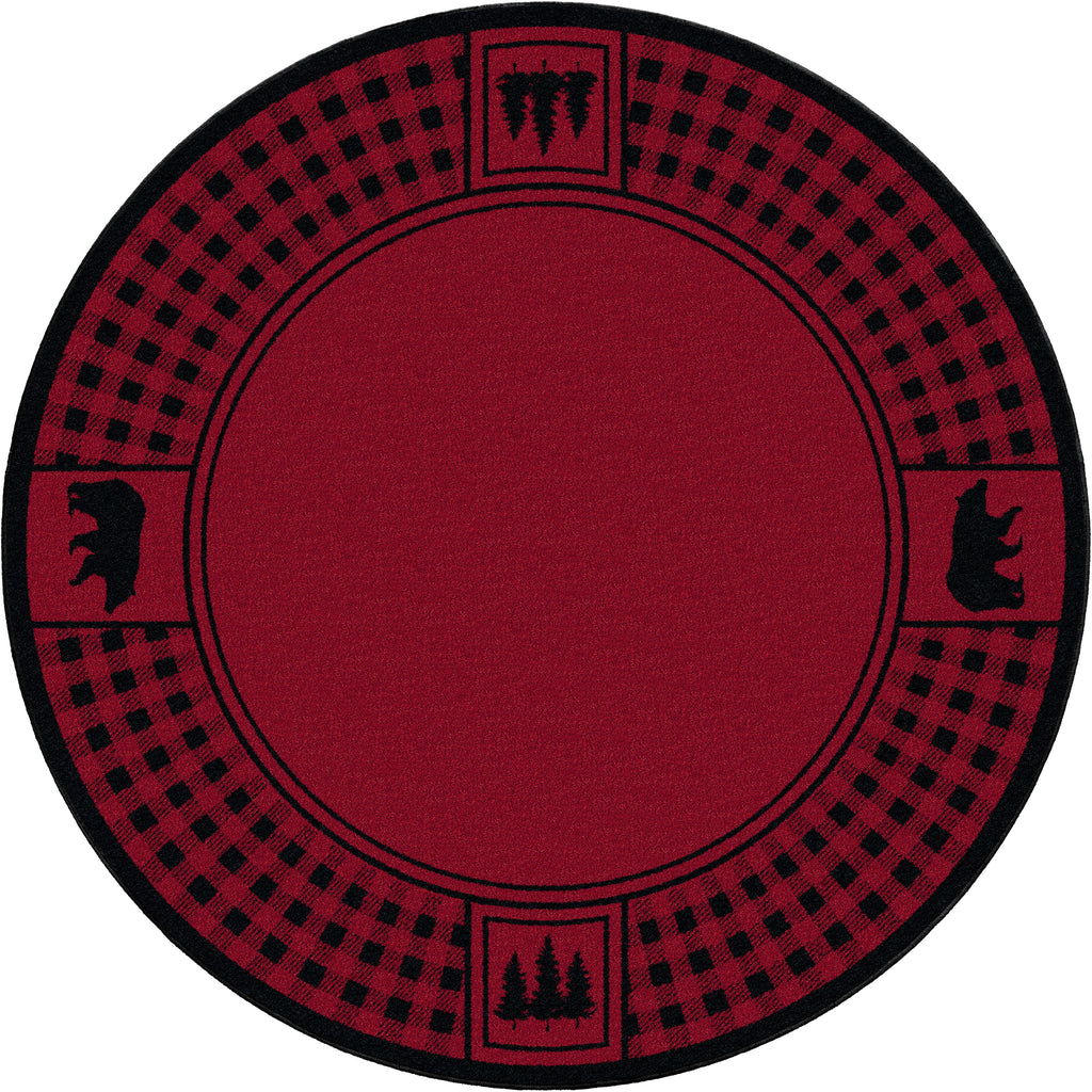 Bear Refuge - Green American Dakota Rugs