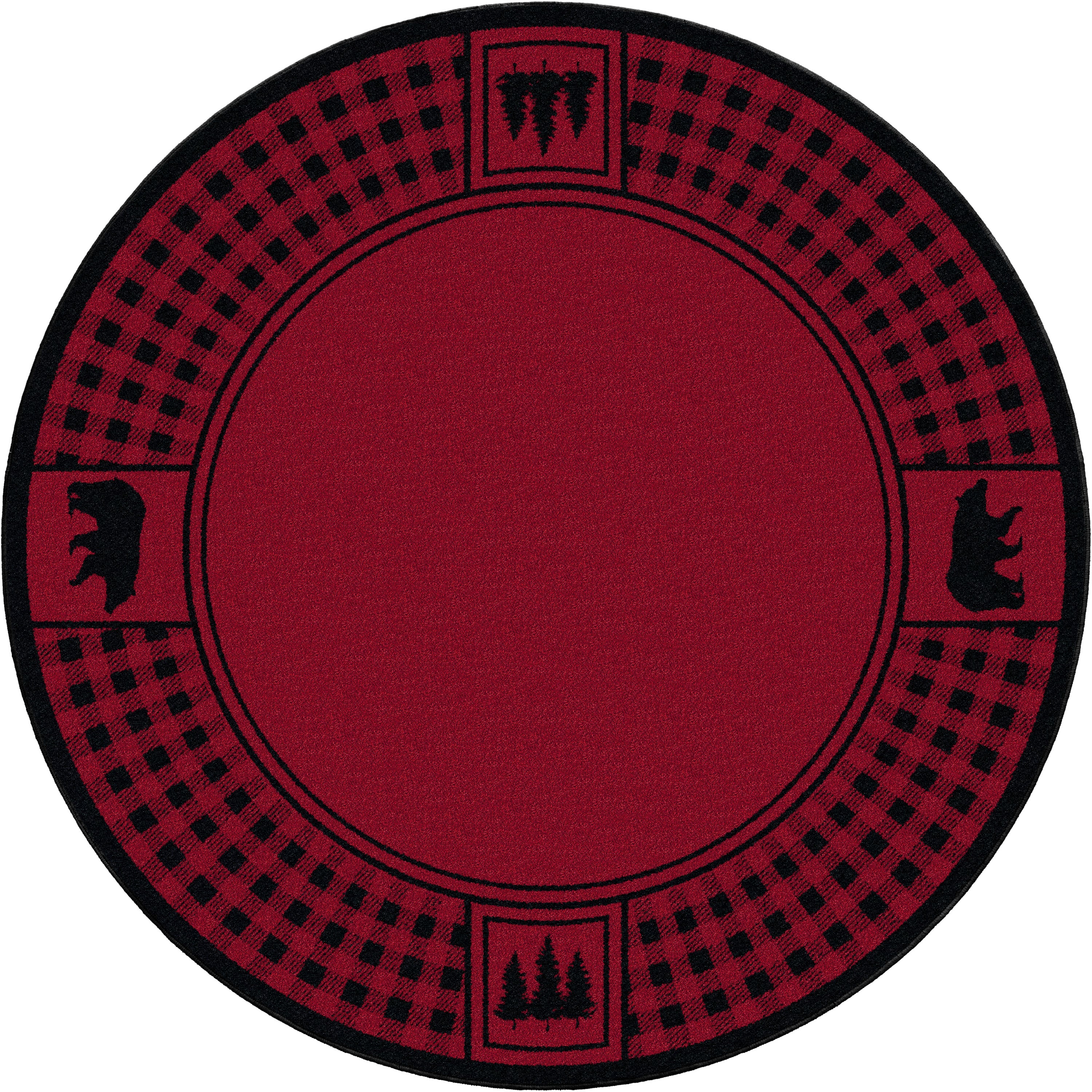 Bear Refuge - Green American Dakota Rugs