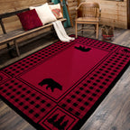 Bear Refuge - Green American Dakota Rugs