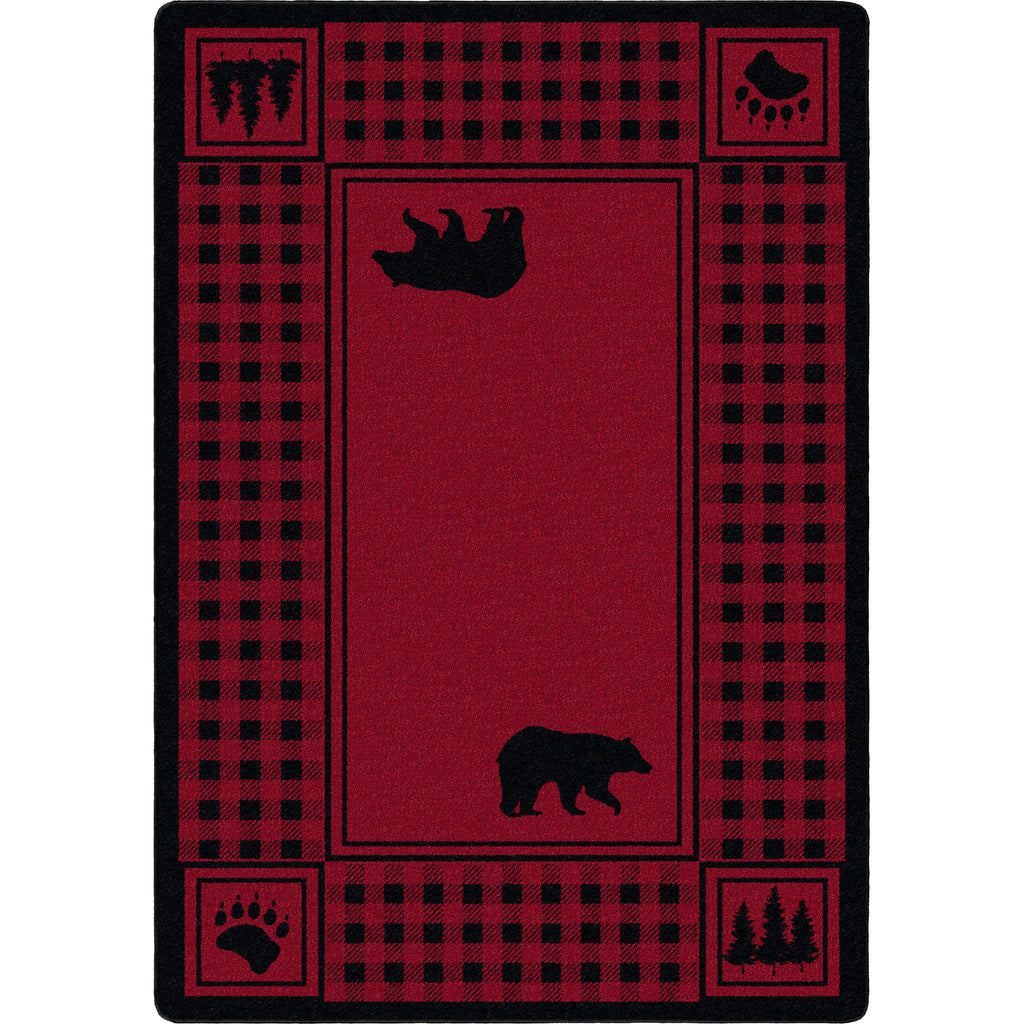 Bear Refuge - Green American Dakota Rugs