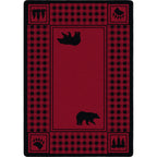 Bear Refuge - Green American Dakota Rugs