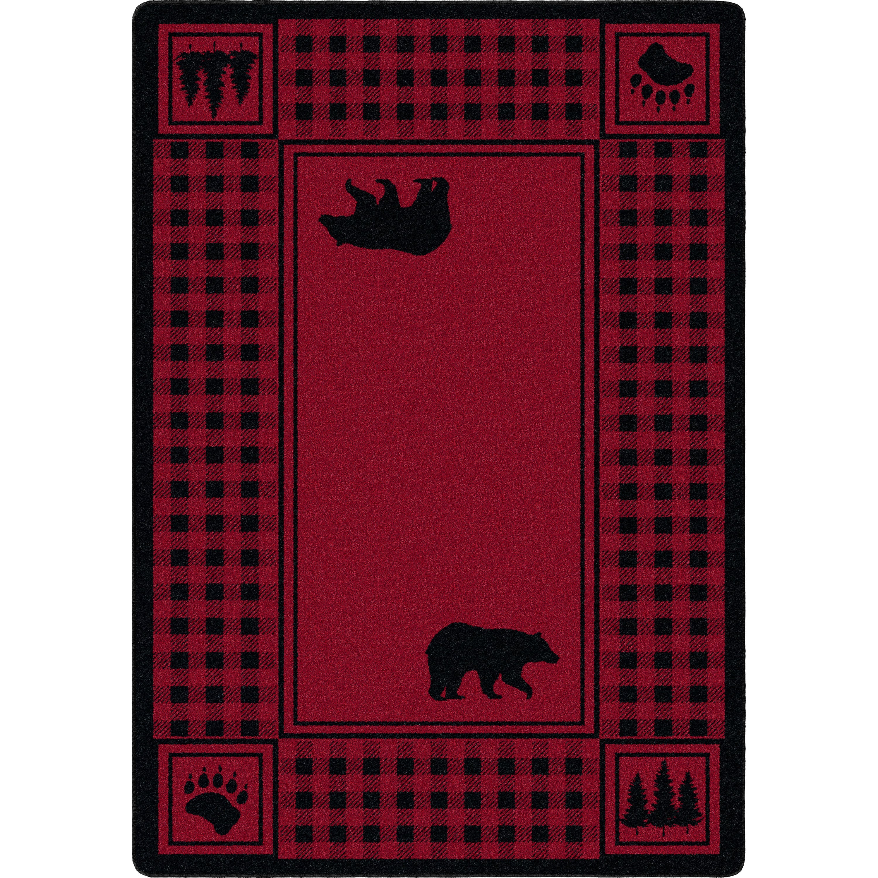 Bear Refuge - Green American Dakota Rugs