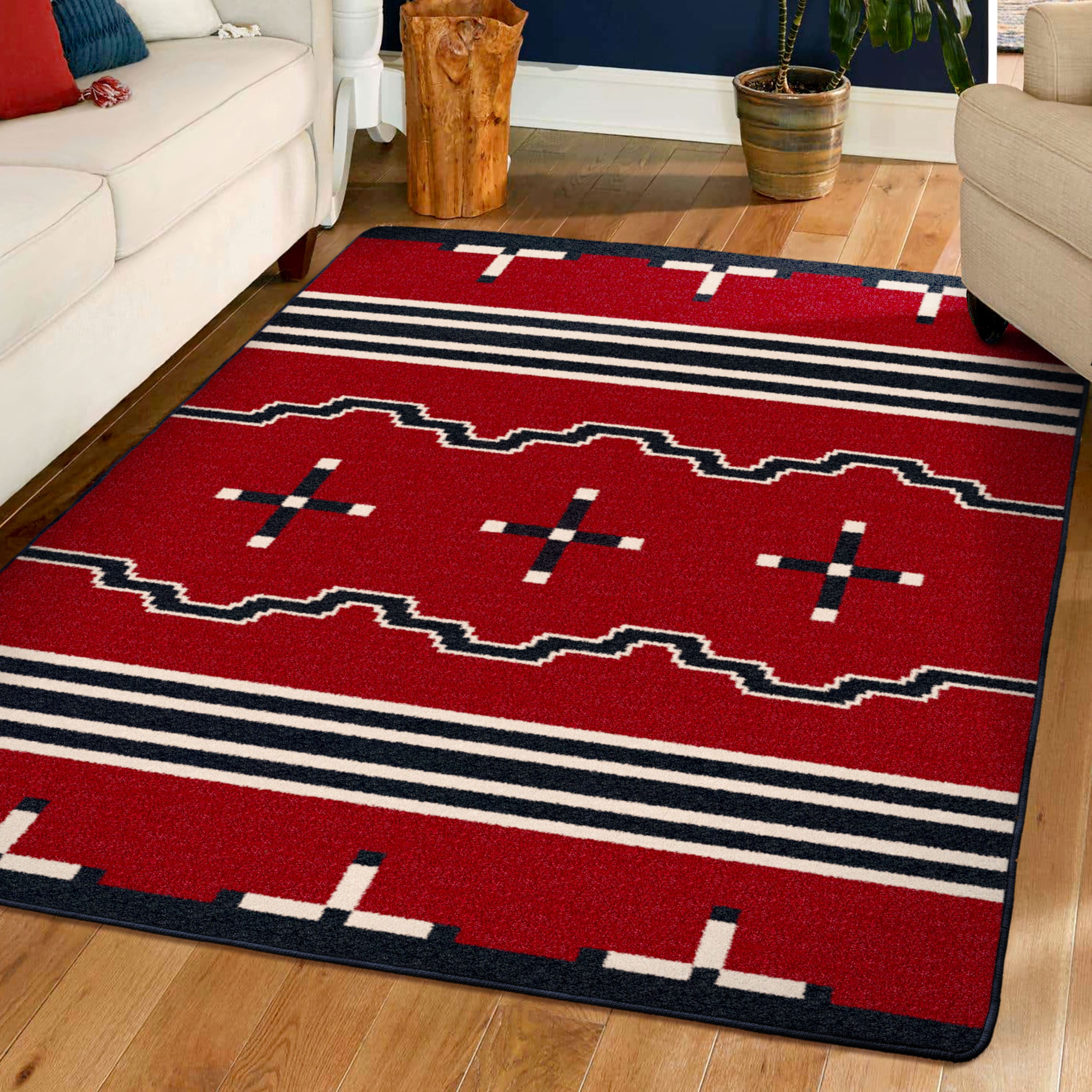 Big Chief 2 - Red American Dakota Rugs