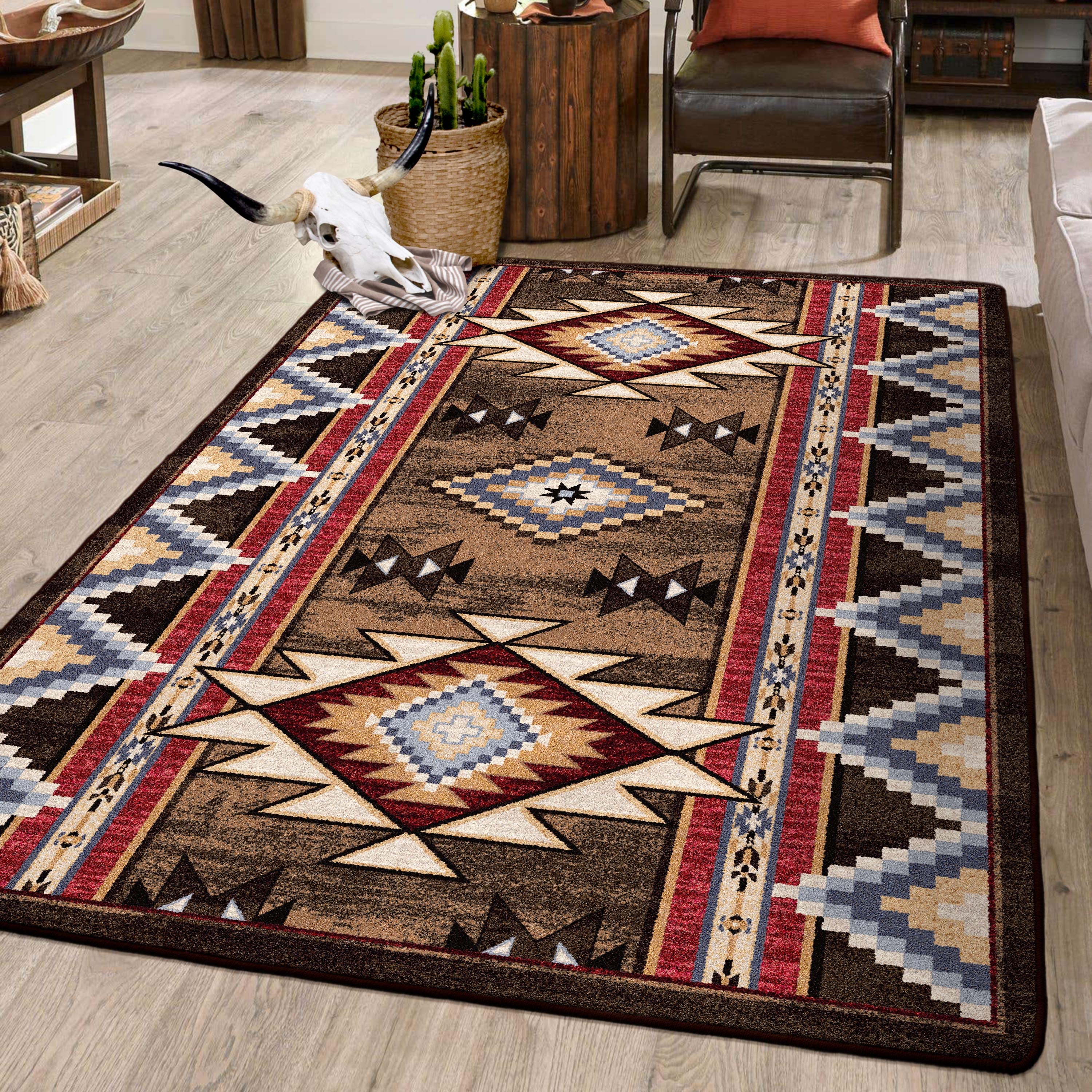 Bow Strings - Brown American Dakota Rugs