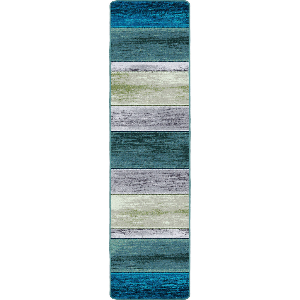 Bungalow Stripe Aqua American Dakota Rugs