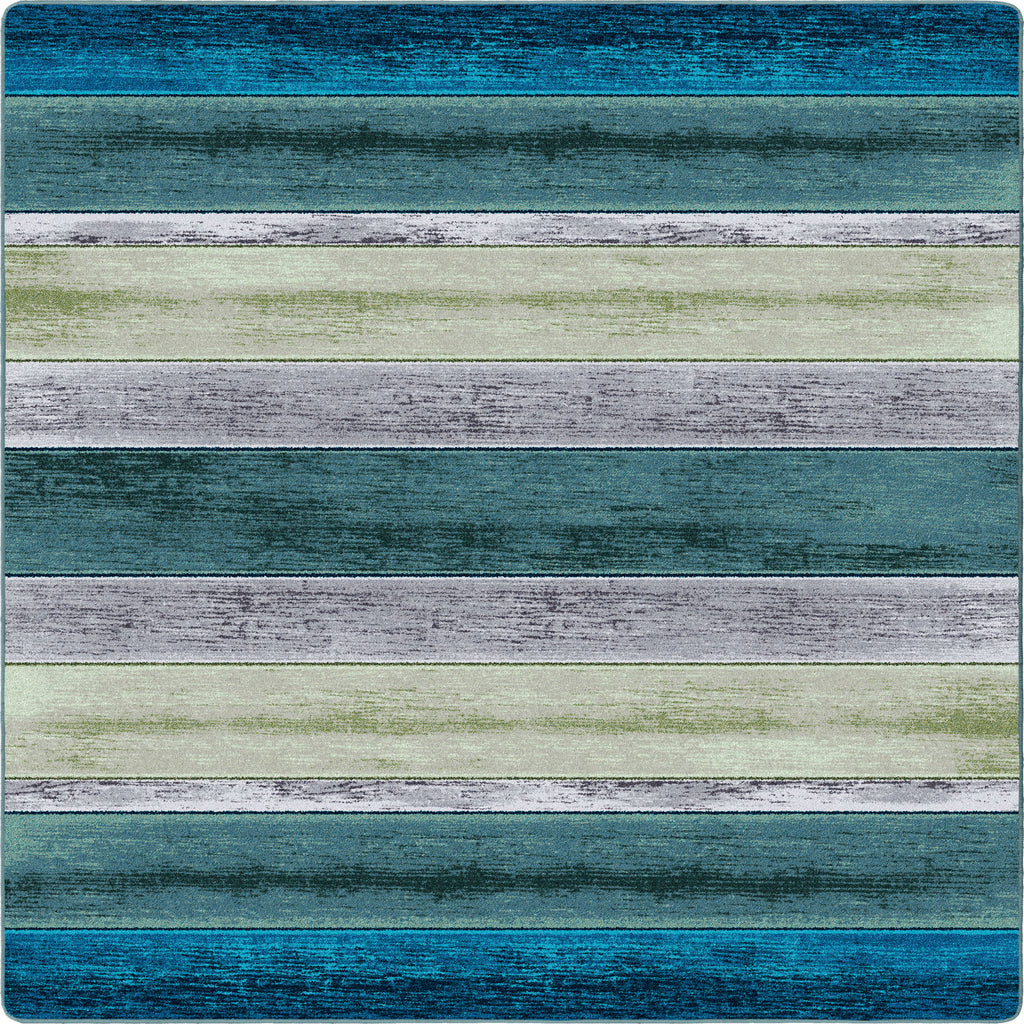 Bungalow Stripe Aqua American Dakota Rugs