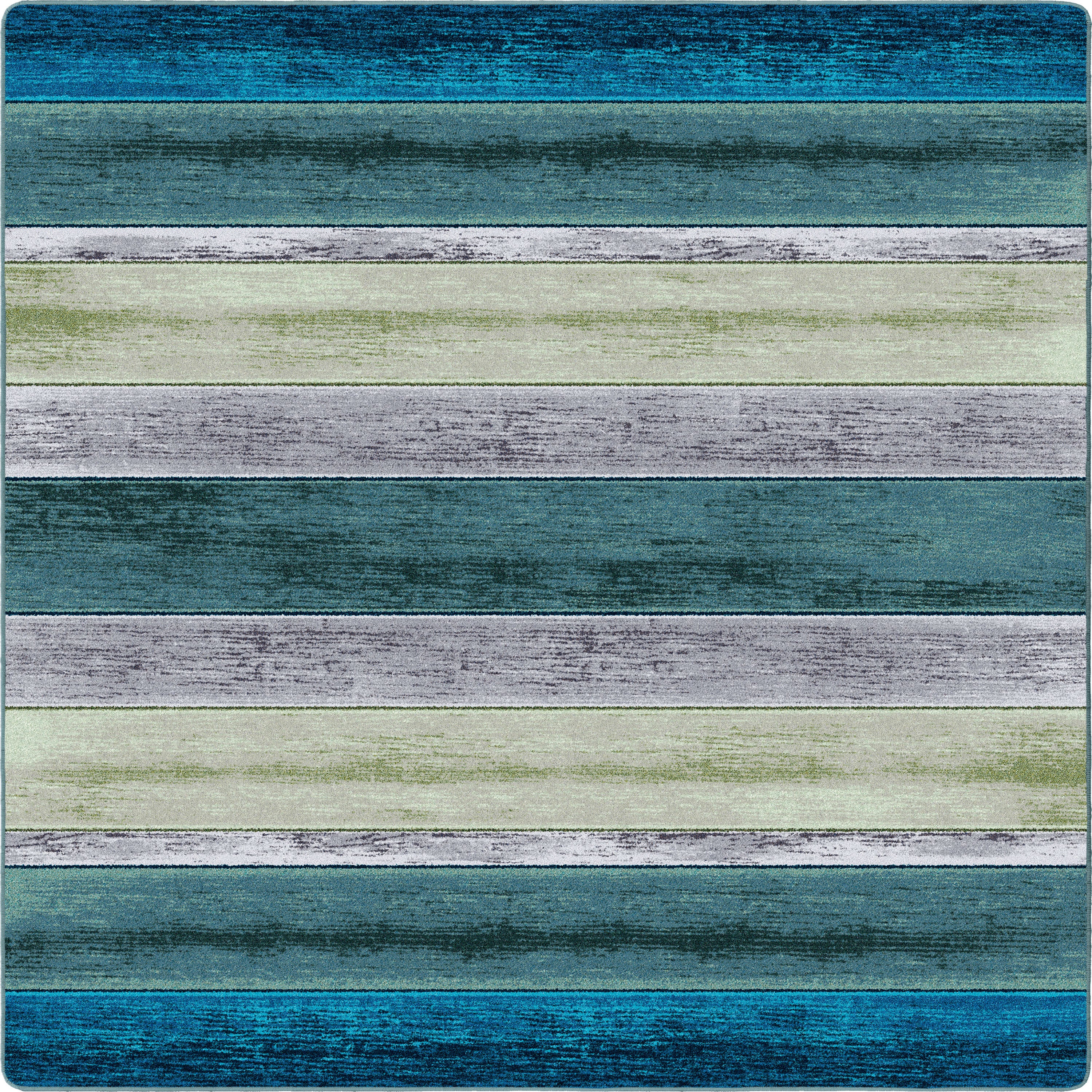 Bungalow Stripe Aqua American Dakota Rugs