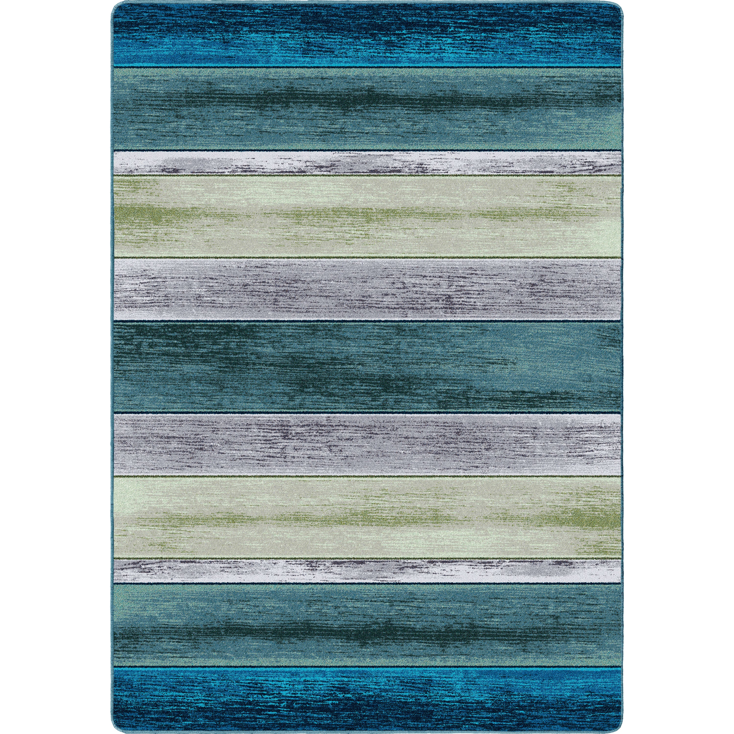Bungalow Stripe Aqua American Dakota Rugs