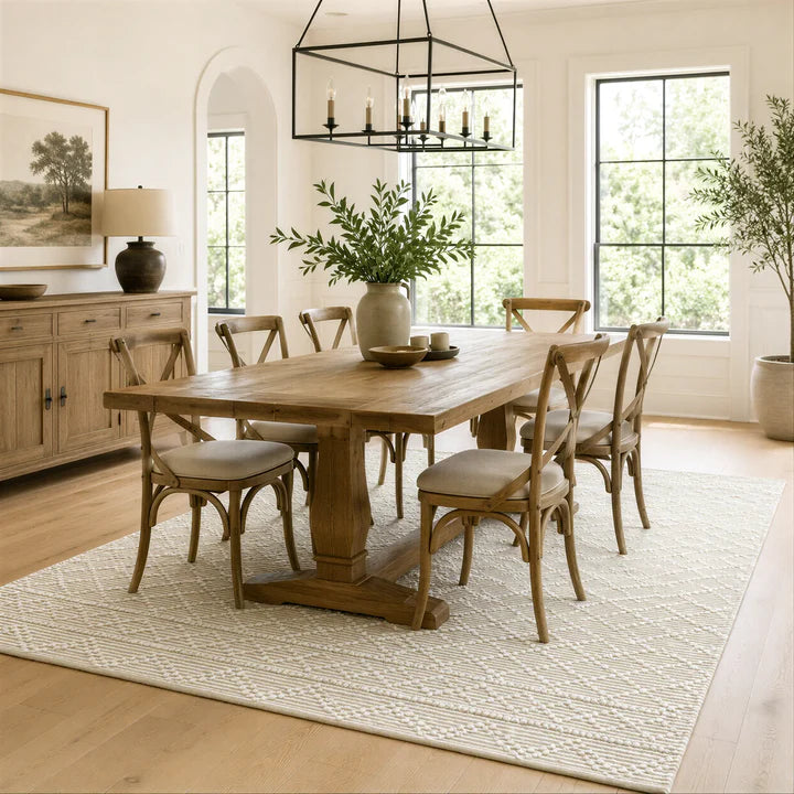 Mica Hand Spun Embroidered Jute Rug with Looped Yarn Homespice Rugs