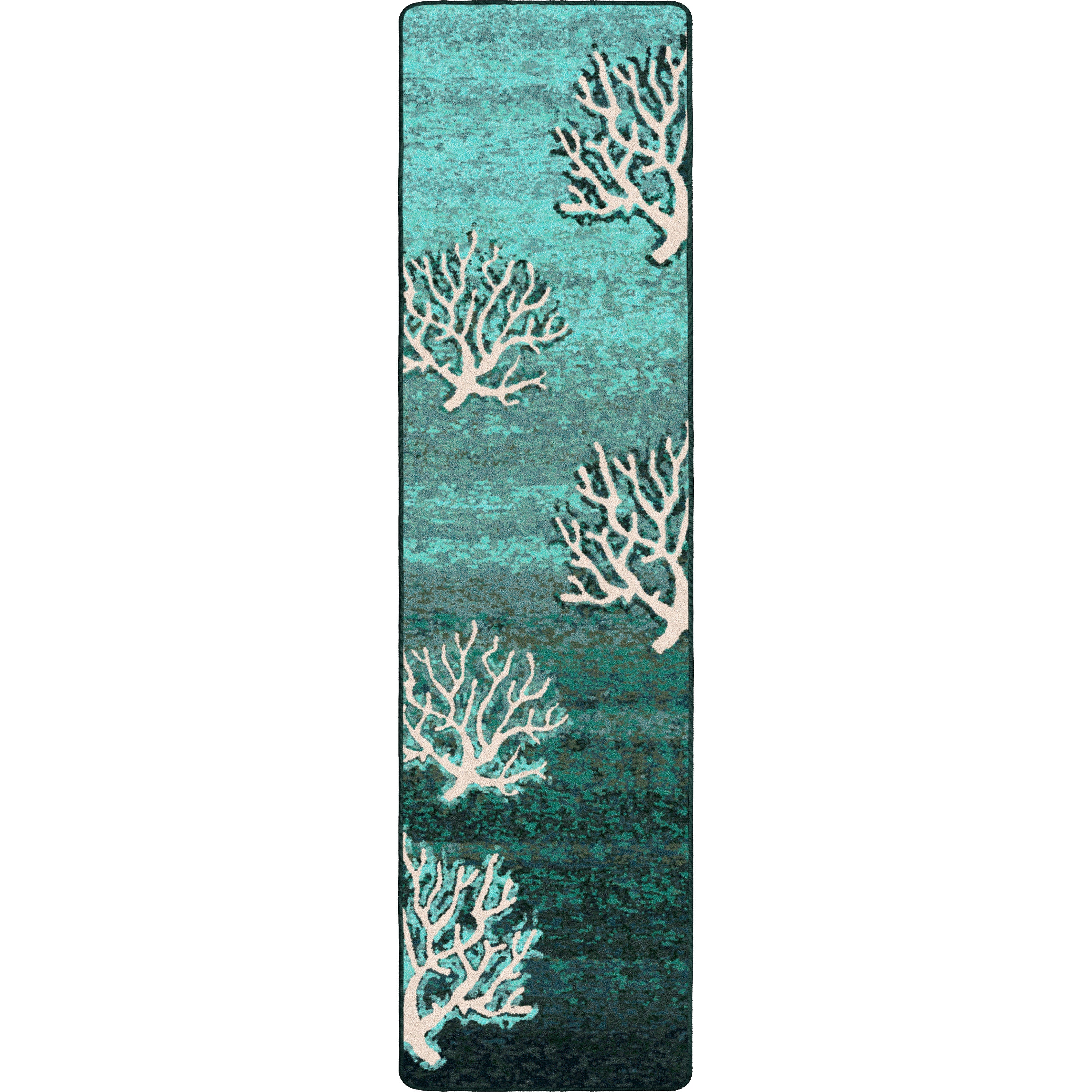 Coral Pattern Aqua American Dakota Rugs