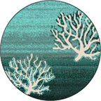 Coral Pattern Aqua American Dakota Rugs