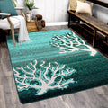 Coral Pattern Aqua American Dakota Rugs
