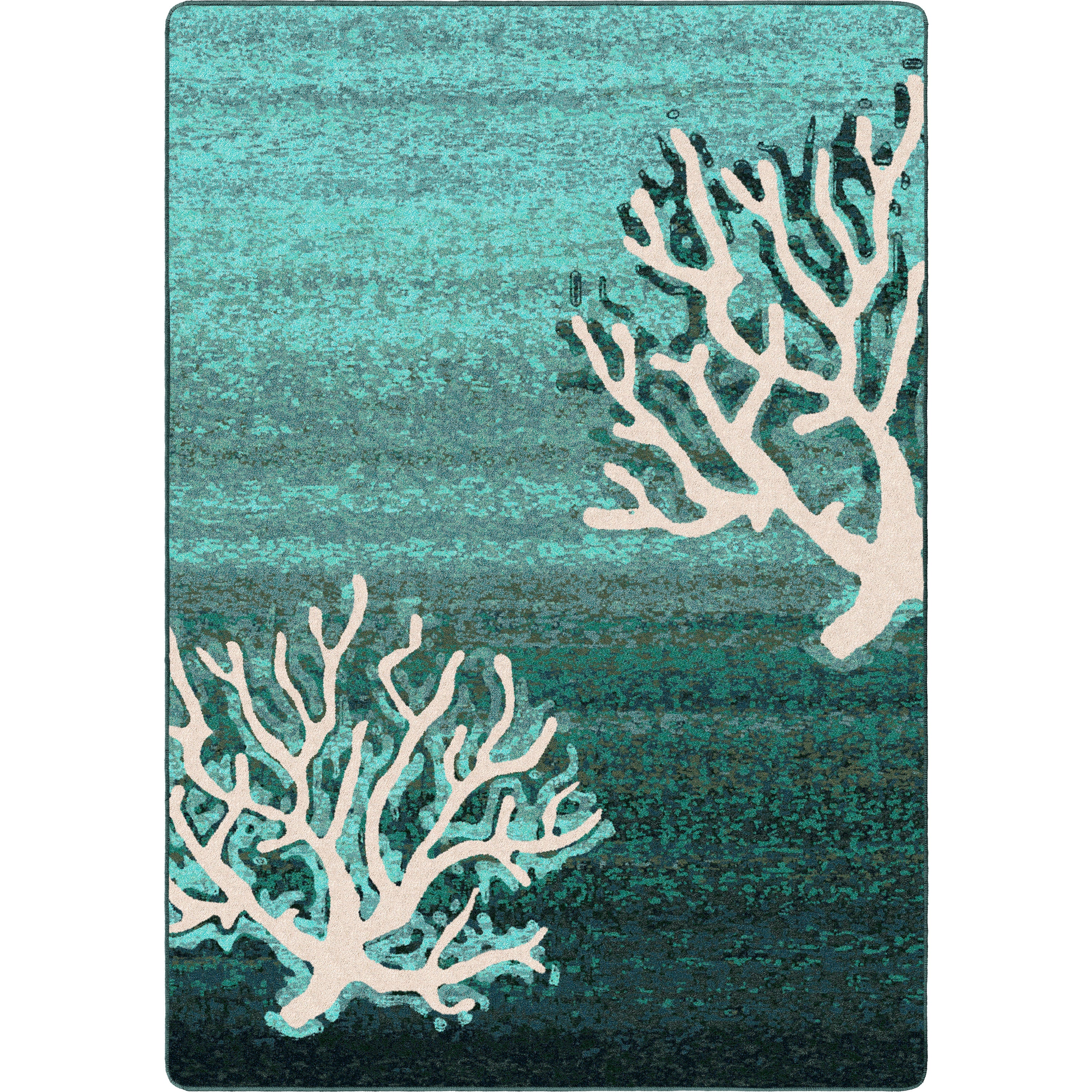 Coral Pattern Aqua American Dakota Rugs