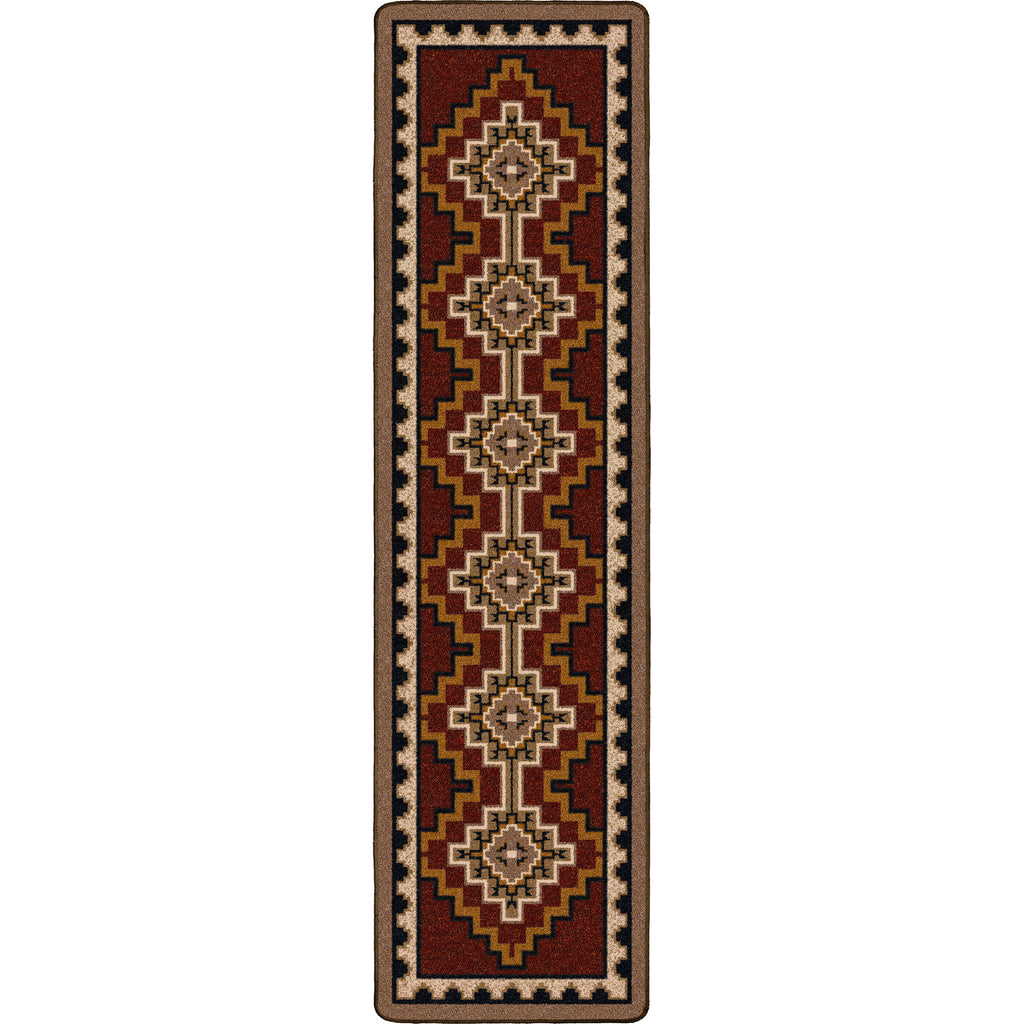 Council Fire - Red American Dakota Rugs