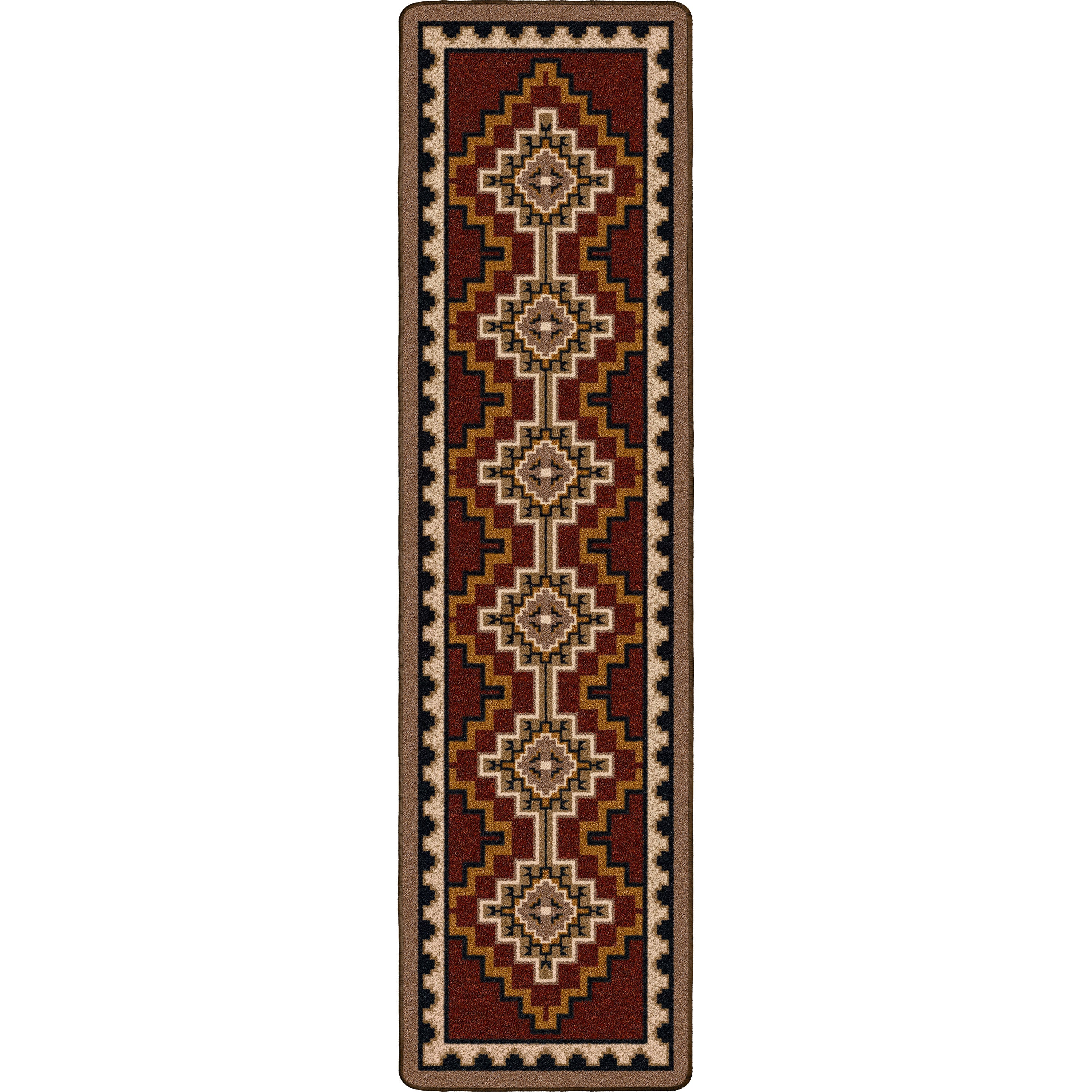 Council Fire - Red American Dakota Rugs
