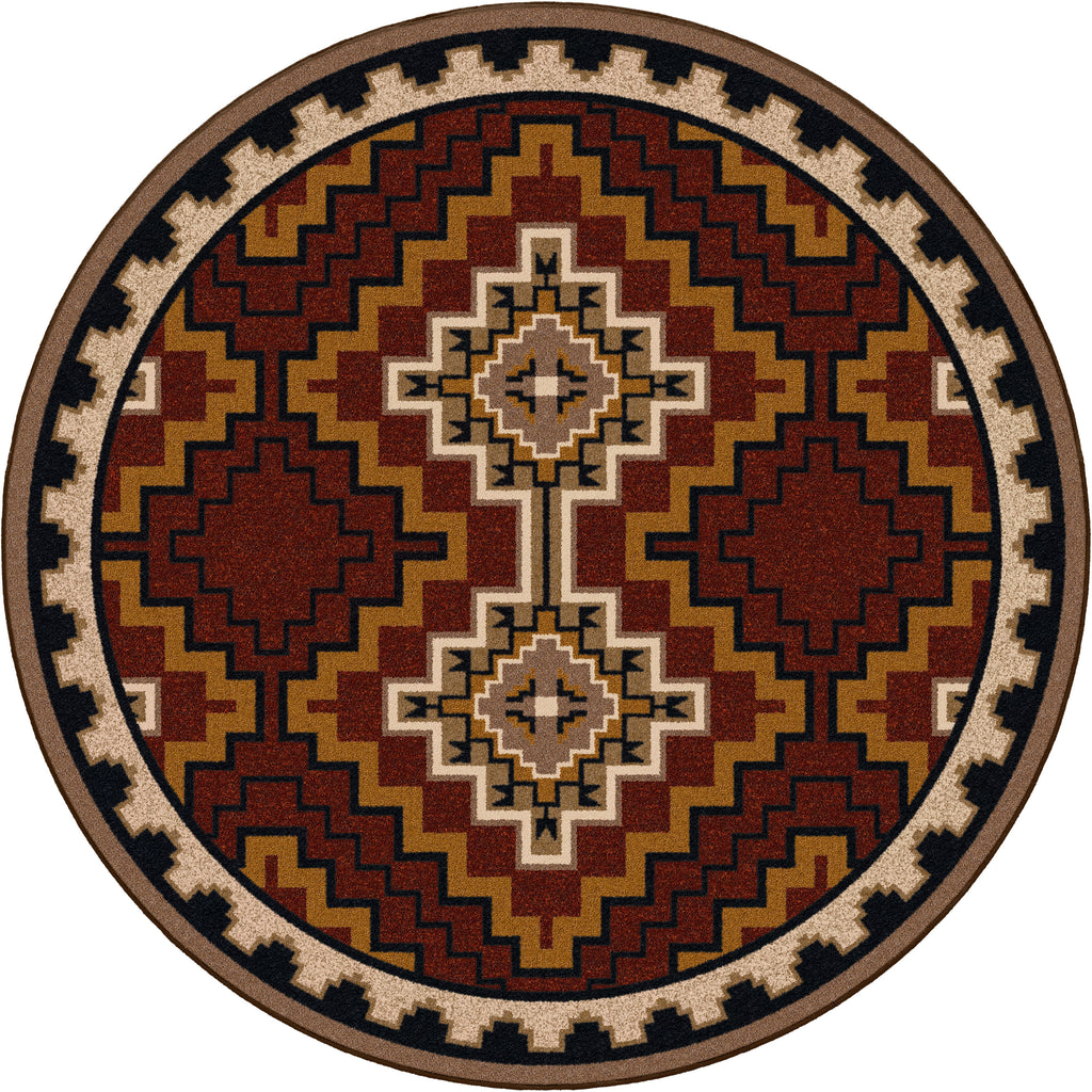 Council Fire - Red American Dakota Rugs