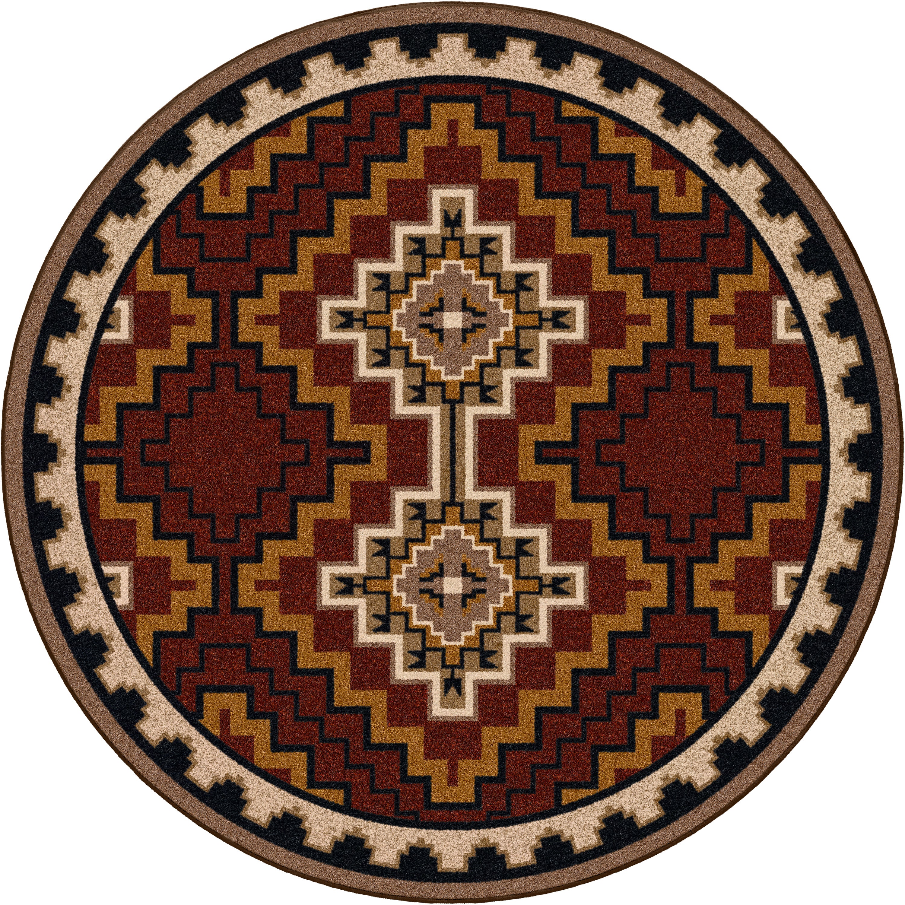 Council Fire - Red American Dakota Rugs