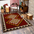 Council Fire - Red American Dakota Rugs