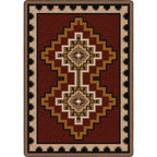 Council Fire - Red American Dakota Rugs