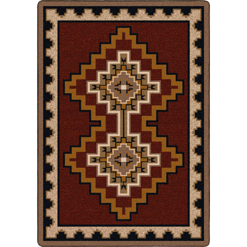 Council Fire - Red American Dakota Rugs