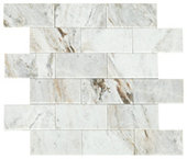 Daphne White, Brick Joint, 2X4, Bevel, Polished Peel N Stick Tile Daltile