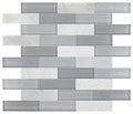 Stormy Mist and glass Blend, Brick Joint, 1 1/4X4, Straight Edge, Mix Daltile