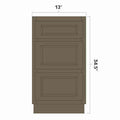 Artisan Mills Home 3 Drawer Base Kitchen Cabinet 12" Wide Artisan Mills Home