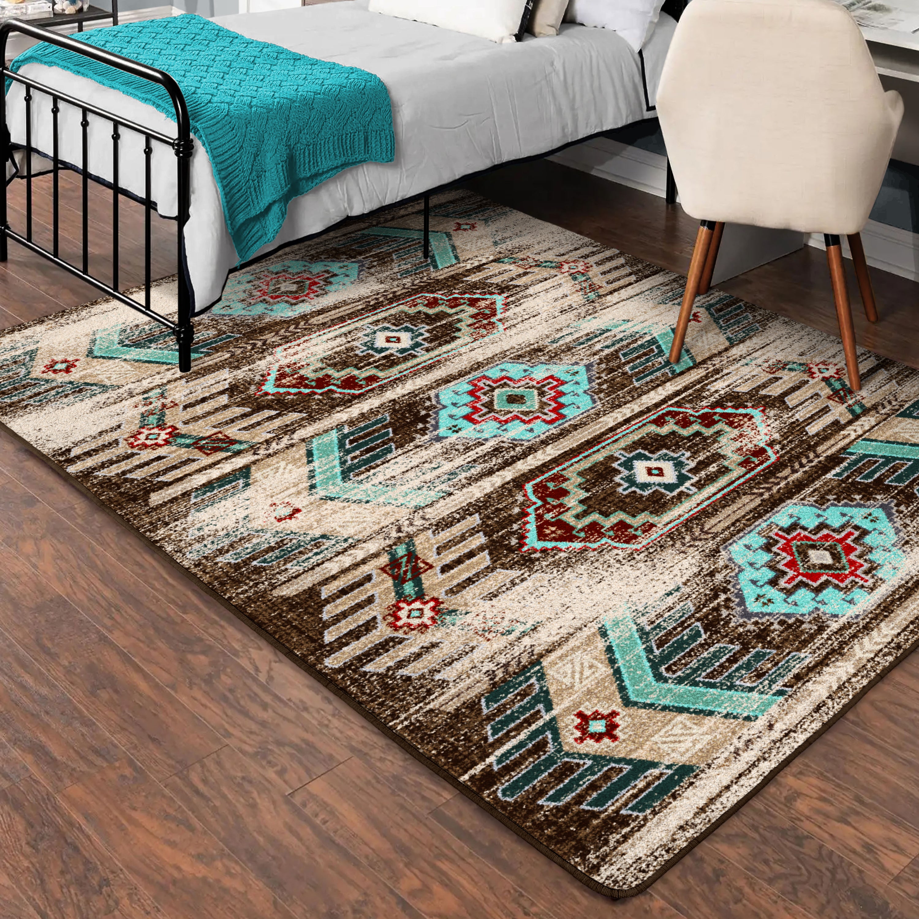 Carlsbad Distressed - Turquoise American Dakota Rugs