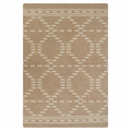 2x3 Dune Taupe Jute Rug with Dotted Lines and Premium Cotton Backing Homespice Rugs