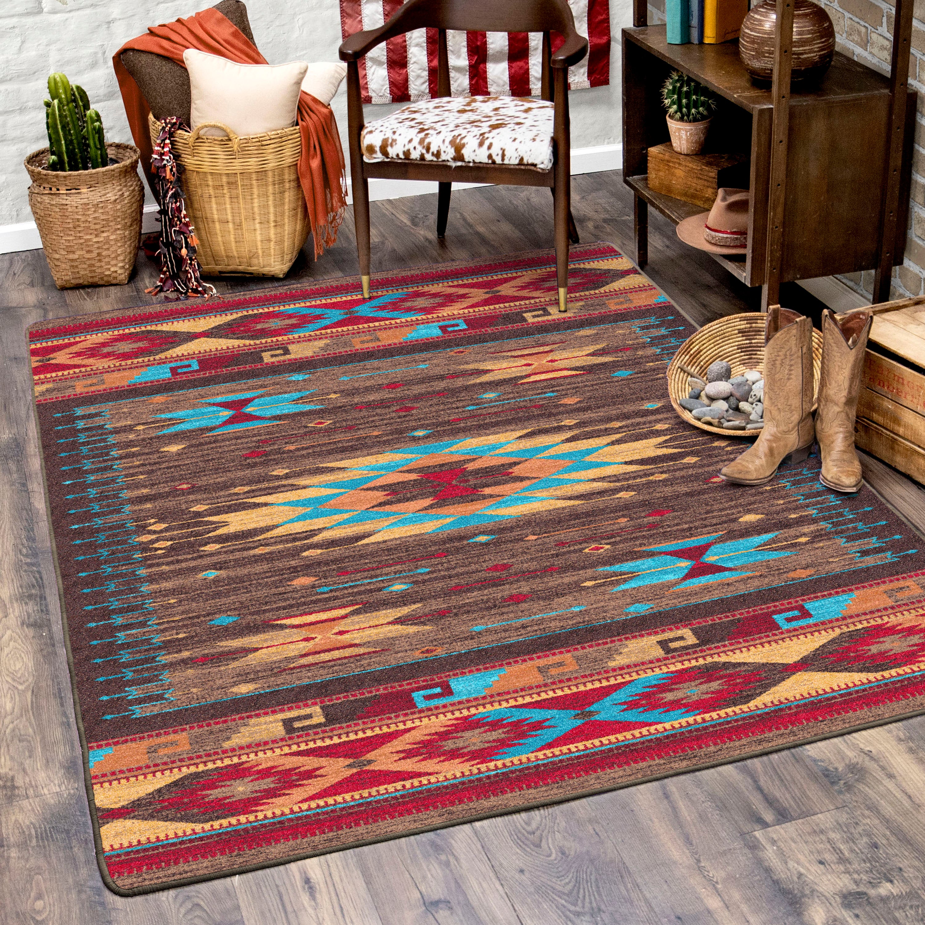 Espuela - Turquoise American Dakota Rugs