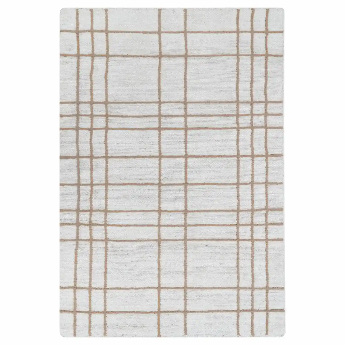 5x8 Faye Window Pane Premium Jute Rug Homespice Rugs