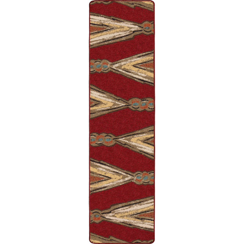 Finger Weave - Red American Dakota Rugs