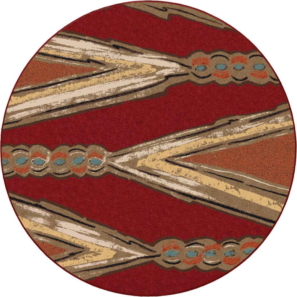 Finger Weave - Red American Dakota Rugs