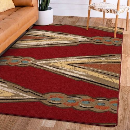 Finger Weave - Red American Dakota Rugs