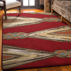 Finger Weave - Red American Dakota Rugs