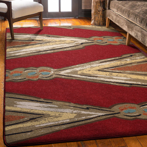 Finger Weave - Red American Dakota Rugs