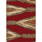 Finger Weave - Red American Dakota Rugs