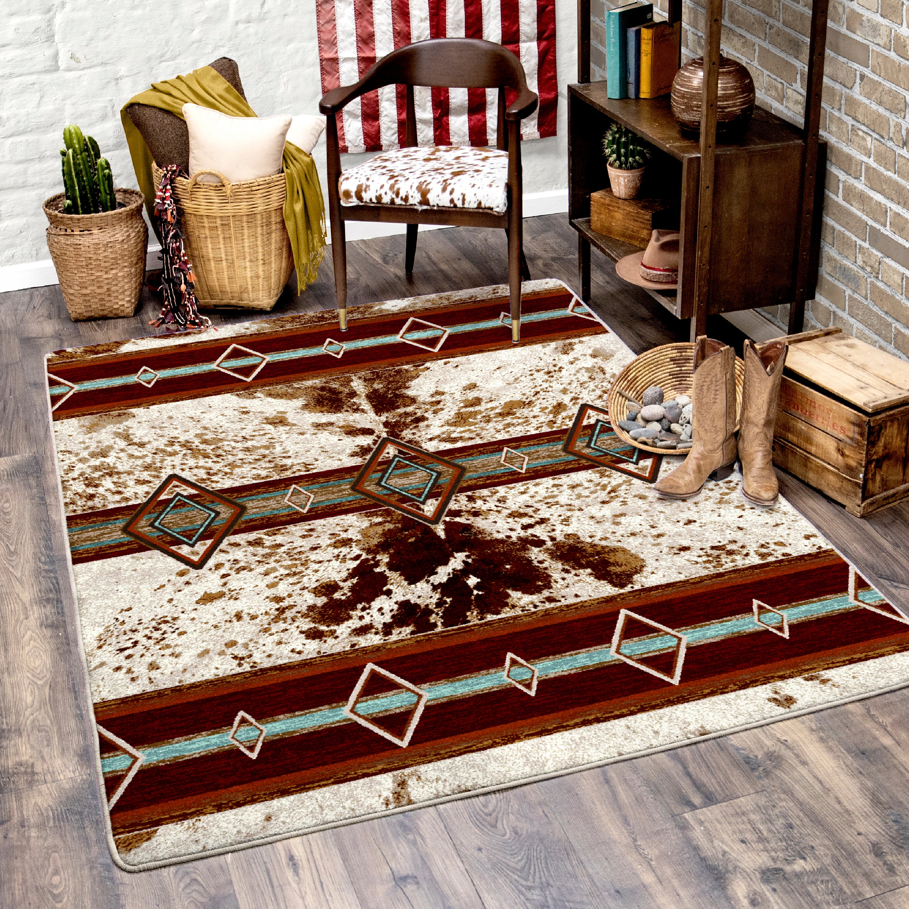 Fire Hide - True Western American Dakota Rugs