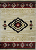 Mayberry Rugs Granite Falls Tombstone Beige Area Rug – Rustic Lodge Rug Mayberry Rug
