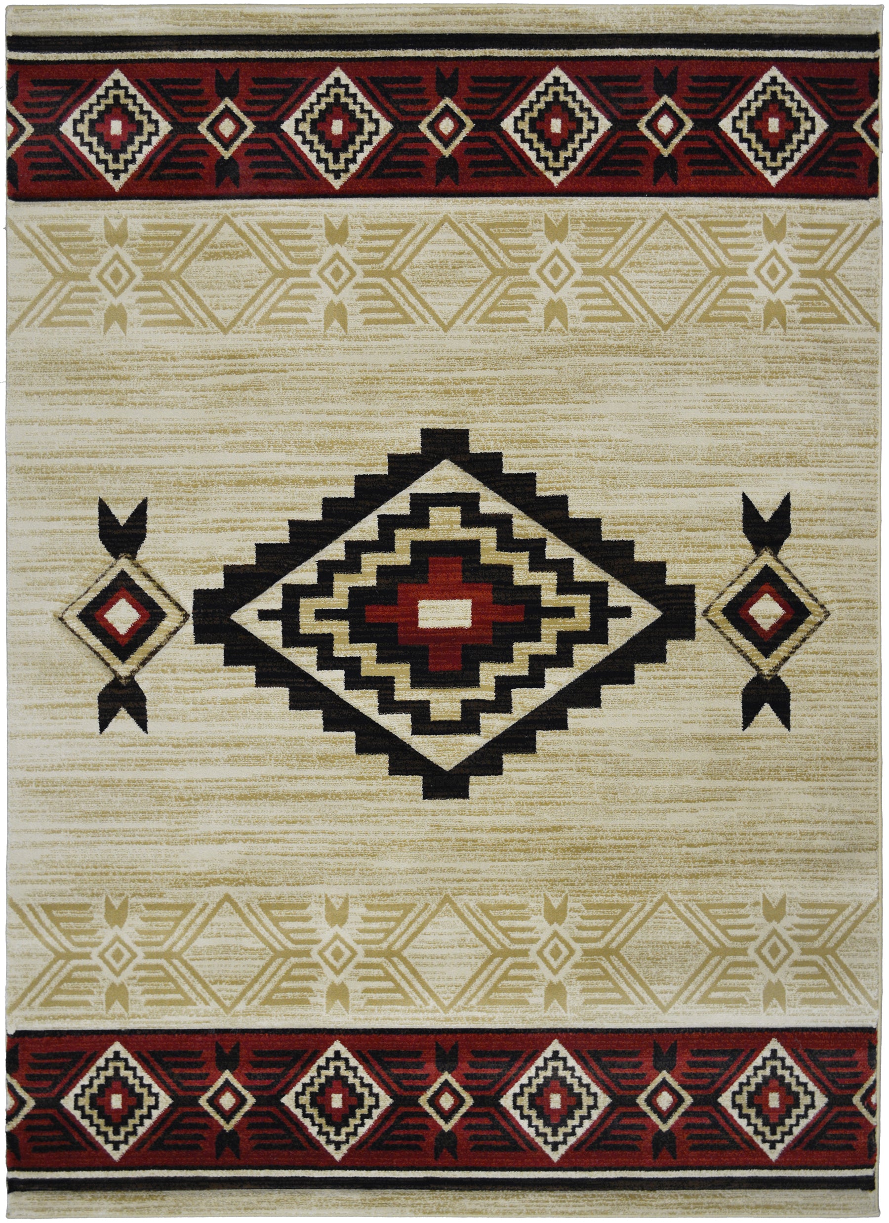 Mayberry Rugs Granite Falls Tombstone Beige Area Rug – Rustic Lodge Rug Mayberry Rug