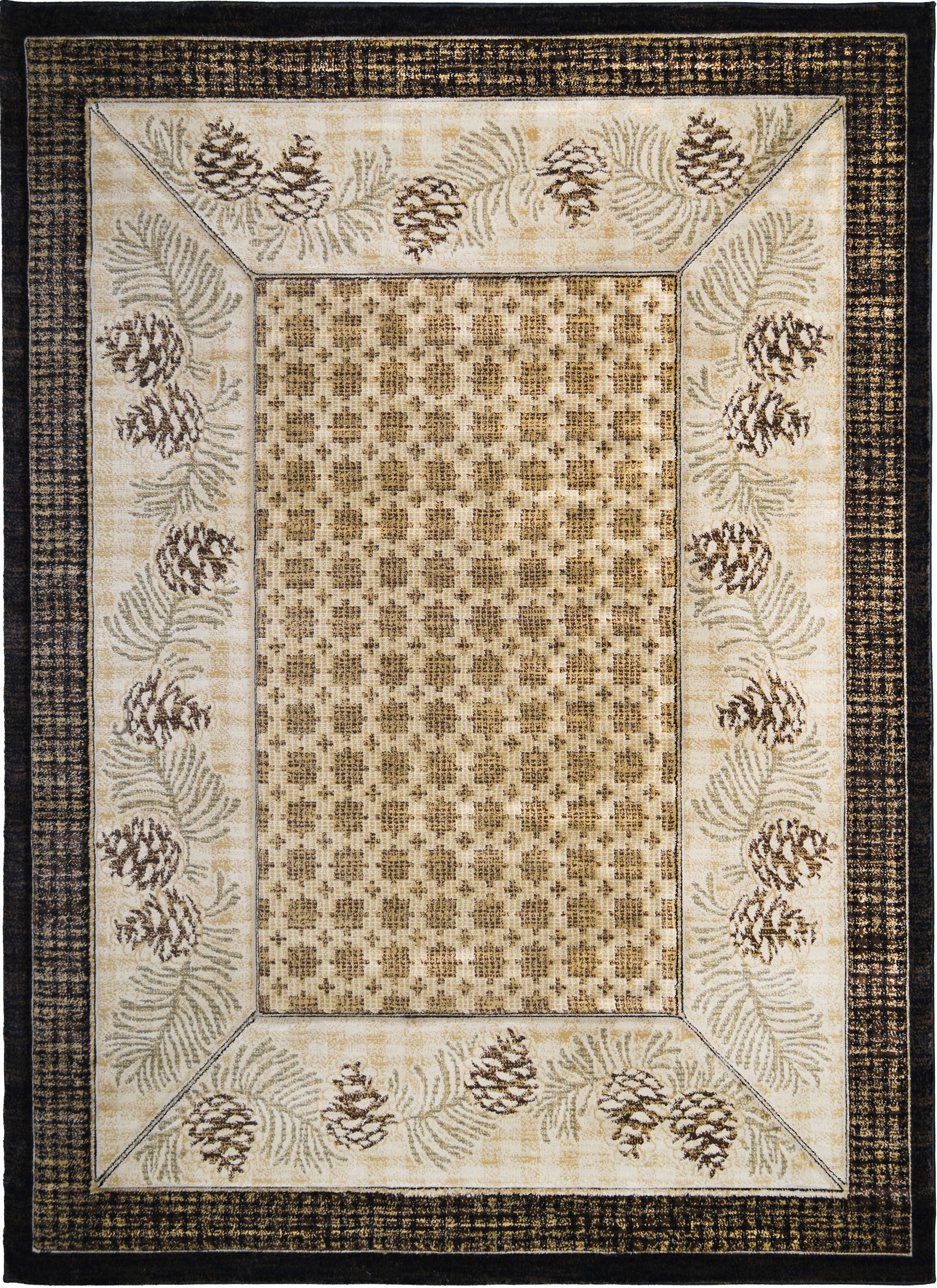 Mayberry Rugs Granite Falls Fontana Brown Area Rug – Rustic Lodge Rug Mayberry Rug